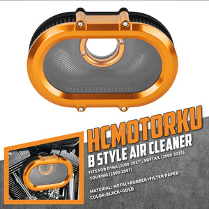 Oval-Profile Air Cleaner Kit for Harley Touring 2000-2007 | HCmotorku