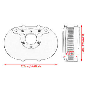 Clear Harley Oval Air Cleaner Kit for Softail 2016-2017 Touring 2008-2016 | HCmotorku