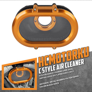 Clear Harley Oval Air Cleaner Kit for Softail 2016-2017 Touring 2008-2016 | HCmotorku