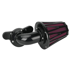 Black Cone Harley Air Cleaner with Red/Grey Filter for Sportster XL '04-'22 | HCmotorku