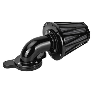 Black Cone Harley Air Cleaner with Red/Grey Filter for Sportster XL '04-'22 | HCmotorku