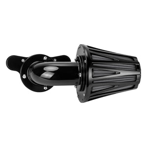 Black Cone Harley Air Cleaner with Red/Grey Filter for Sportster XL '04-'22 | HCmotorku