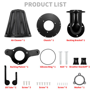 Bolt-On Harley Air Filter Air Cleaner for M8 Touring '17-'23 Softail '18-'24 | HCmotorku