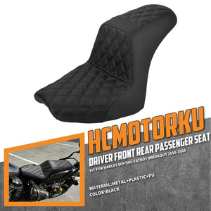 cb015001 hcmotorku 2 up diamond stitching seat softail 2018 black stitching feature