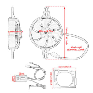 Digital Radiator Cooling Fan for Honda CRF250RX '18-'21 CRF250RX '19-'21 | HCmotorku