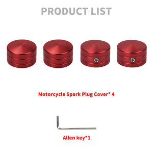 4-Piece Head Bolt Spark Plug Cover Kit for Harley Big Twin Sportster | HCmotorku
