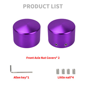 Anodized Front Axle Cap Nut Covers for Harley Models Dyna Touring | HCmotorku