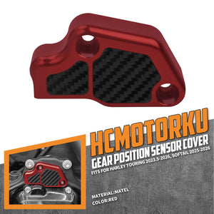 cr037403 hcmotorku cnc aluminum gear position sensor cover touring 2023 red feature