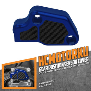 cr037405 hcmotorku cnc aluminum gear position sensor cover touring 2025 blue feature