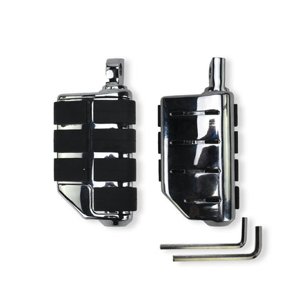 Billet Rubber Mount Footpegs Rest Chrome Fit For Touring Softail Sportster Dyna | HCmotorku