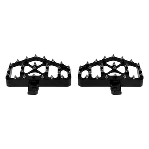 MX Style Wide Rear Foot Pegs Floorboards Black For Harley Touring | HCmotorku