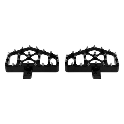 Wide Fat Rear Pedals Foot Pegs MX Style Floorboards Black Fit For Harley Touring | HCmotorku