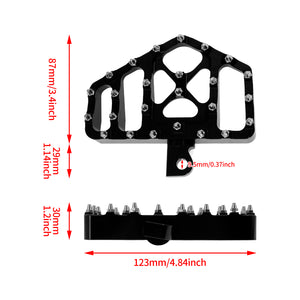 MX Style Wide Rear Foot Pegs Floorboards Black For Harley Touring | HCmotorku