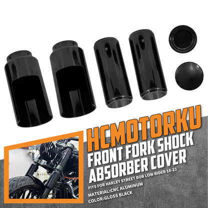 Front Fork Top Slid Cover Shock Absorber Covers Fit For Harley Softail FXBB 2018-UP | HCmotorku