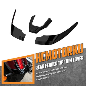 3-Piece Rear Fender Tip Trim Cover for Indian Scout 15-23 | HCmotorku