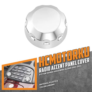 fr002301 hcmotorku radio accent panel cover honda gold wing gl1800 2001 chrome feature
