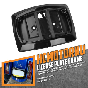 fr006301 hcmotorku custom license plate frame street glide cvo 2023 black feature
