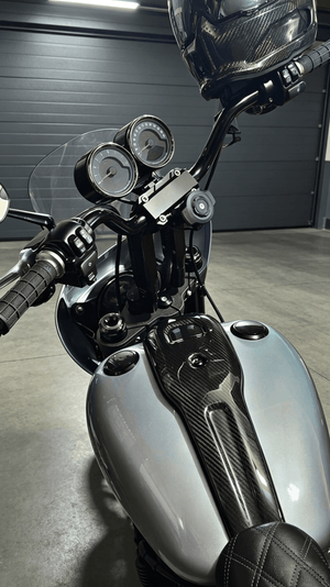Carbon Fiber Fuel Tank Cover for Harley Low Rider S ST '22-Up | HCmotorku