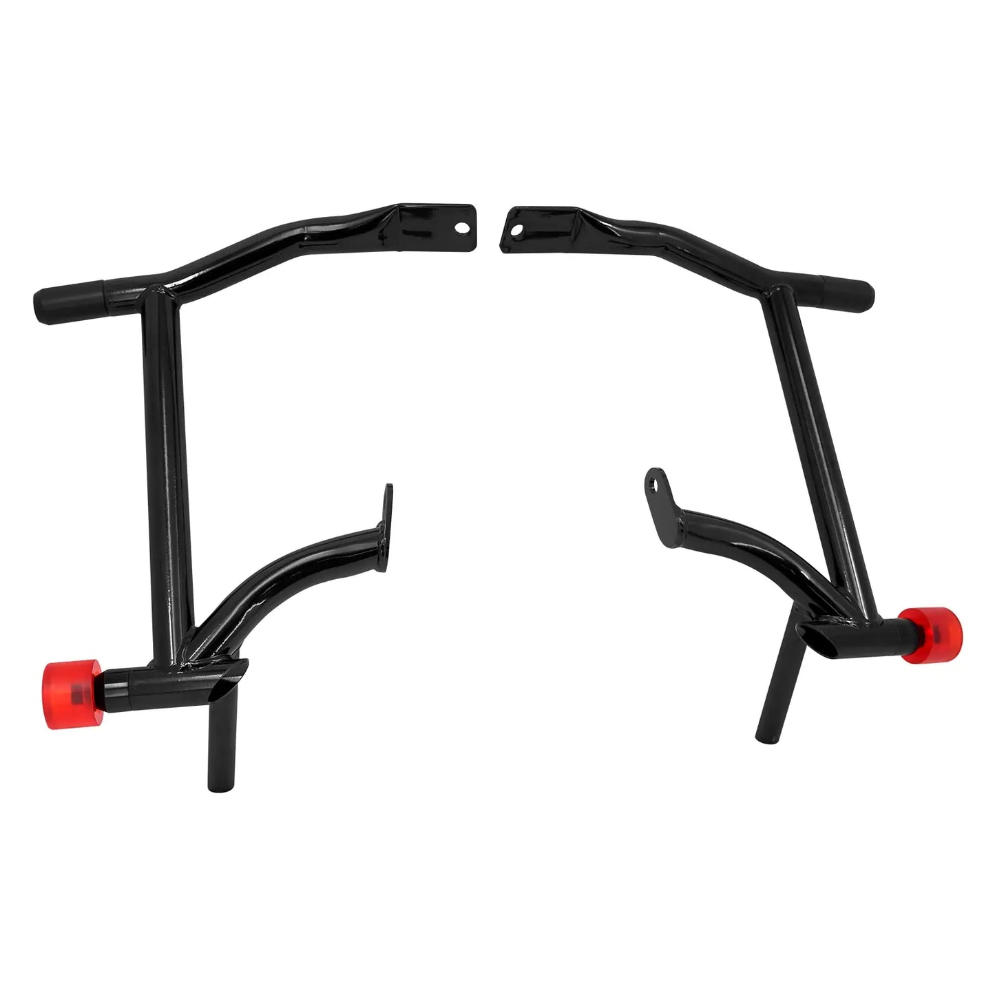 Saddlebag Guard Crash Bars with Red Rollers For Harley Touring 2009-2024 | HCmotorku