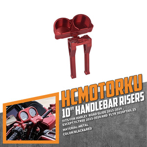 in000302 hcmotorku cnc handlebar riser speedometer road glide 2020 red feature