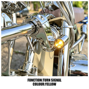 Bullet Mini Lights with Amber LED and 8mm Thread For Harley Yamaha | HCmotorku