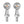 Bullet Mini Lights with Amber LED and 8mm Thread For Harley Yamaha | HCmotorku