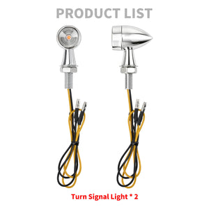 Bullet Mini Lights with Amber LED and 8mm Thread For Harley Yamaha | HCmotorku