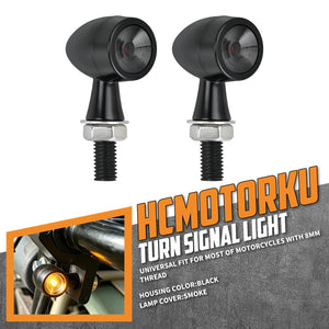 Bullet Mini Lights with Amber LED and 8mm Thread For Harley Yamaha | HCmotorku