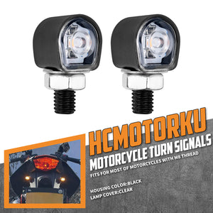 la023601 hcmotorku mini led turn signals universal m8 thread 2024 black clear lens feature