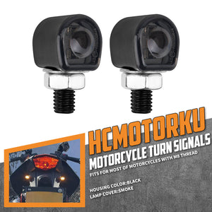 la023601 hcmotorku mini led turn signals universal m8 thread 2024 black smoke lens feature