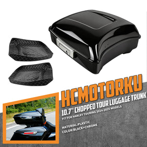 Chopped Tour Pack With Chrome Latch for Harley Touring 2014-2025 | HCmotorku