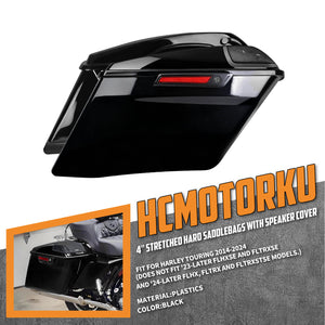 lu000703 hcmotorku stretched hard saddlebags speaker cover touring 2014 black feature