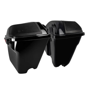 lu000703 hcmotorku stretched hard saddlebags speaker cover touring 2018 black back