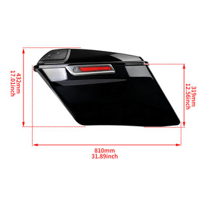 lu000704 hcmotorku stretched hard saddlebags speaker cover touring 2021 black size