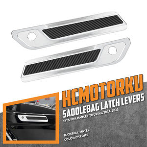 CNC Aluminum Saddlebag Latch Covers for Harley Touring '14-'25 | HCmotorku