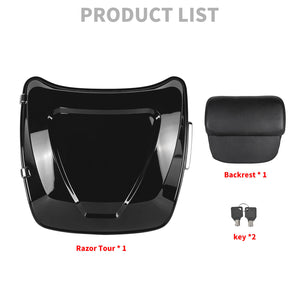 Gloss Black Razor Tour Trunk for '14-'25 Harley Road King & Glide | HCmotorku