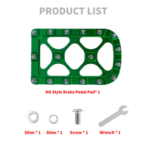 pe012007 hcmotorku mx brake pedal pad touring 2008 green product list