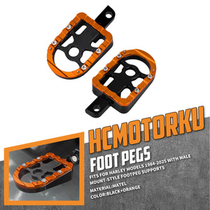 pe017307 hcmotorku cnc aluminum passenger footpegs sportster 2004 orange feature