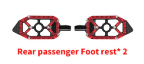 Red Rear Passenger Footpegs for Harley Touring丨HCmotorku