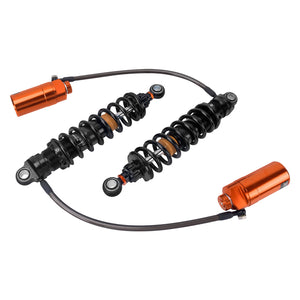 Orange Reservoir Remote Adjustable Rear Shocks Suspension For Harley Touring '14-'26丨HCmotorku