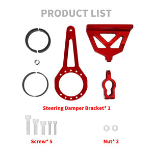 CNC Aluminum Steering Damper Bracket for Harley Road Glide '15-'24 | HCmotorku