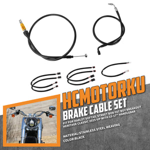 Brake Throttle Clutch Cable 15"-17" Handlebar for Harley Softail Breakout '25-Up丨HCmotorku