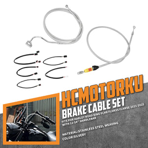 Brake Throttle Cable for 12"-14" Handlebar-Harley Road King '21-'25 | HCmotorku