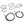 Black Throttle Line Clutch Cable Extension Kit for Harley Touring '17-'20 | HCmotorku