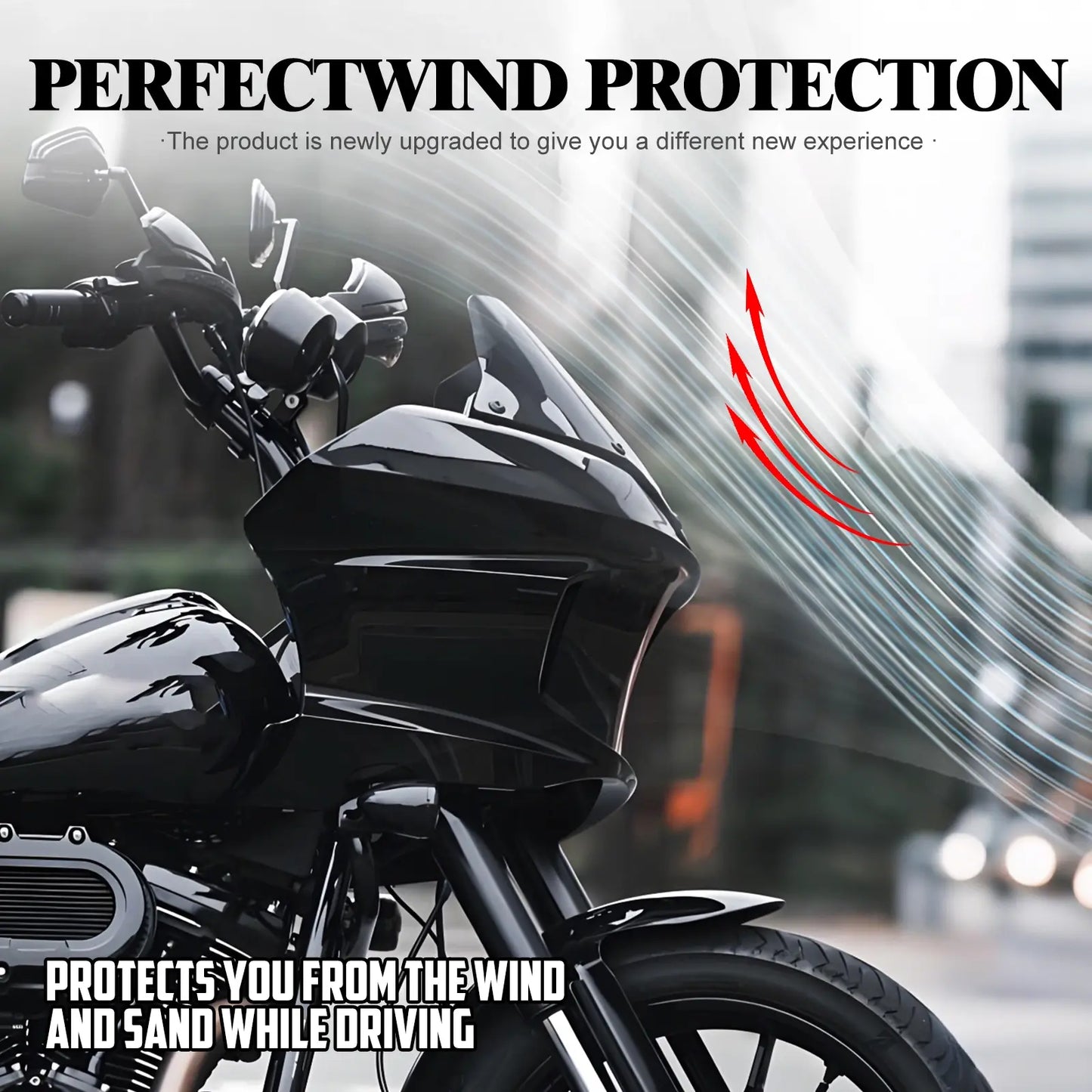 Gloss Black Motorcycle Fairing 8“ Windshield For Harley Low Rider ST EL DIABLO | HCmotorku