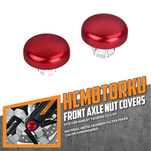 Premium Front Axle Nut Caps for 24'-25' Harley Street Glide & Road Glide | HCmotorku