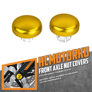 Premium Front Axle Nut Caps for 24'-25' Harley Street Glide & Road Glide | HCmotorku
