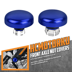 Premium Front Axle Nut Caps for 24'-25' Harley Street Glide & Road Glide | HCmotorku