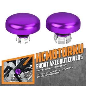 Premium Front Axle Nut Caps for 24'-25' Harley Street Glide & Road Glide | HCmotorku