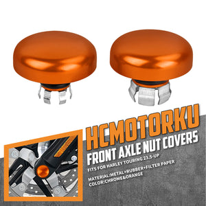 Premium Front Axle Nut Caps for 24'-25' Harley Street Glide & Road Glide | HCmotorku